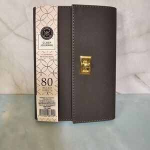 Modern Expressions Dark Gray Journal with Gold Clasp - 80 Ruled Pages